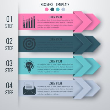 Vektör çizim infographics dört seçenekleri