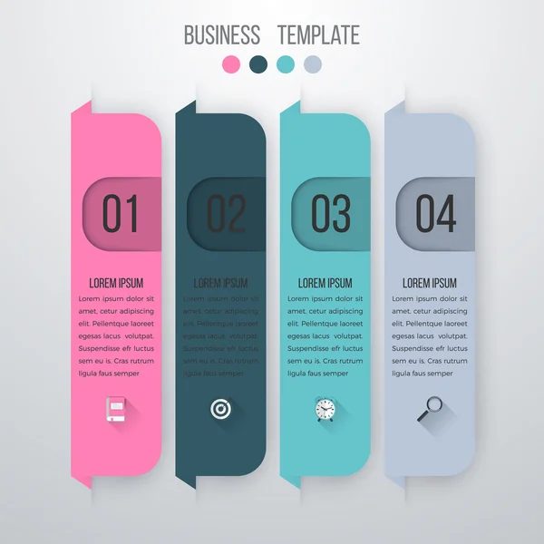 Illustration vectorielle infographie quatre options — Image vectorielle