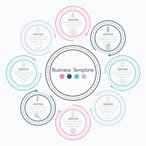 Elemento infografico a linea sottile — Vettoriale Stock