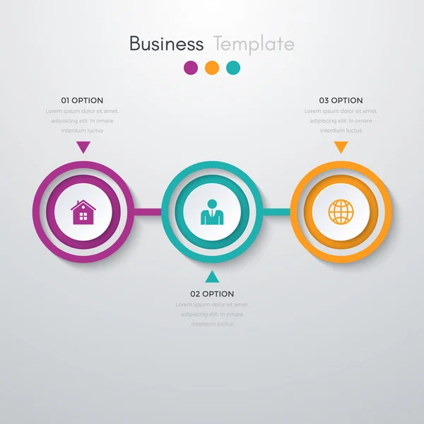 Infographics three options — Stock Vector