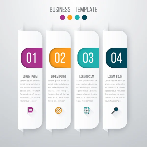 Vector illustration infographics four options — Stock Vector