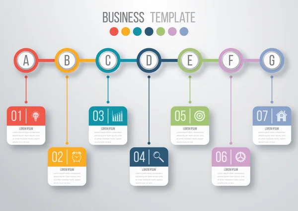 Vektor Illustration Infografik Zeitleiste — Stockvektor