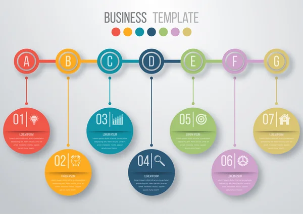 Plantilla de infografías cronológicas — Vector de stock