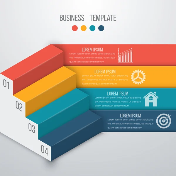 벡터 일러스트 레이 션 infographics 4 옵션 — 스톡 벡터