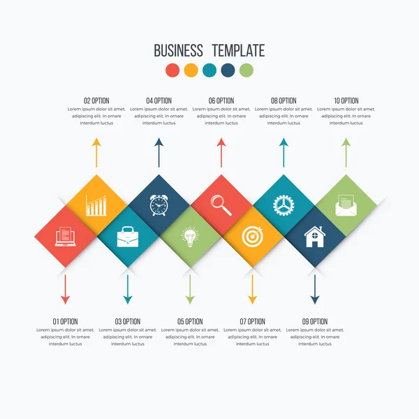 벡터 infographic 디자인 10 옵션 — 스톡 벡터