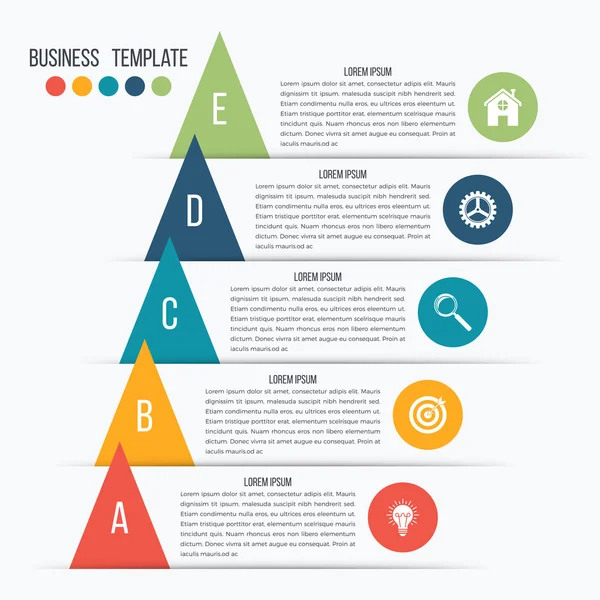 Frecce vettoriali infografiche. Modello per il diagramma — Vettoriale Stock