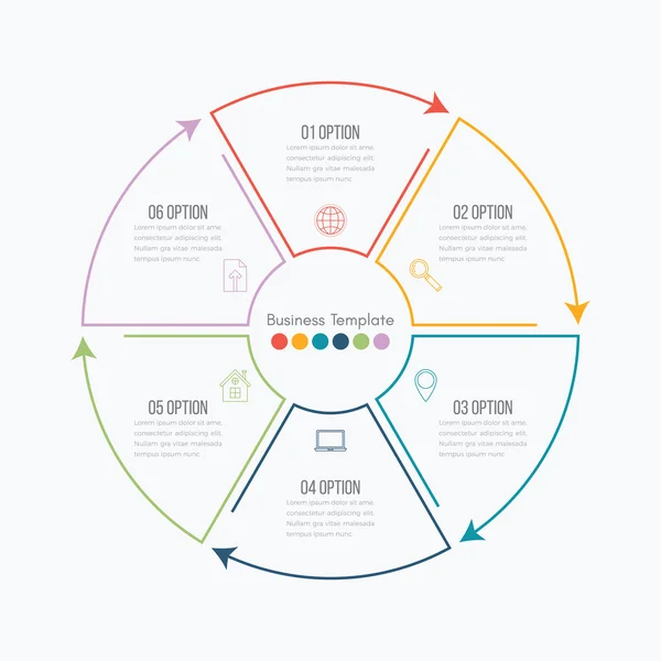 Dünne Linie infografisches Element — Stockvektor