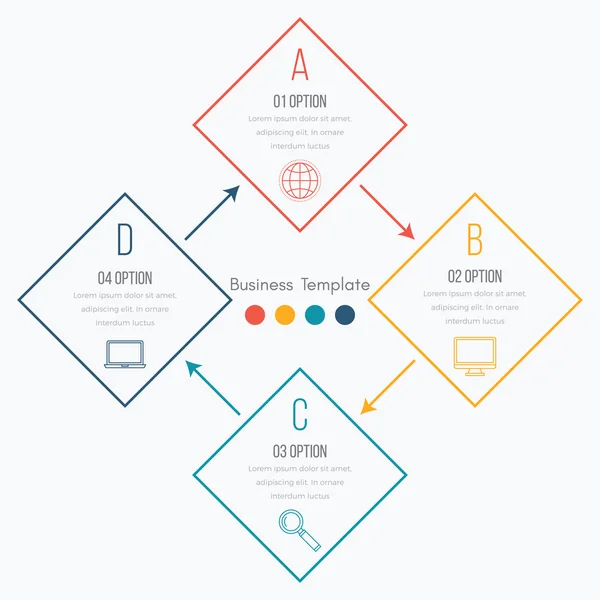 Elemento infográfico de linha fina — Vetor de Stock