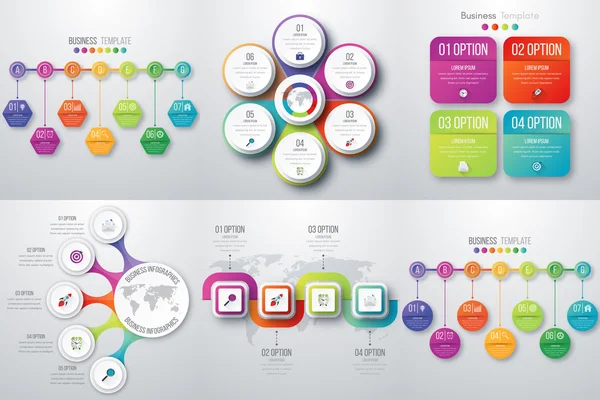 Set con infografías — Vector de stock