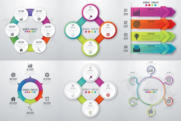 Conjunto com infográficos — Vetor de Stock