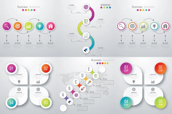 Set mit Infografiken — Stockvektor