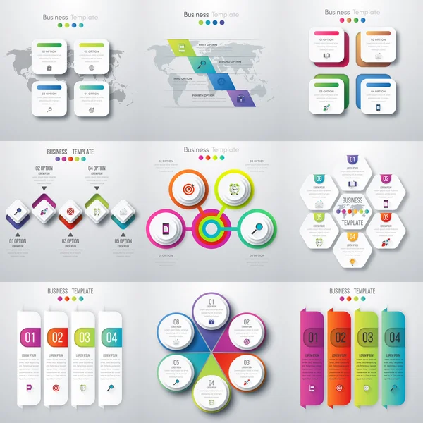 Conjunto com infográficos — Vetor de Stock