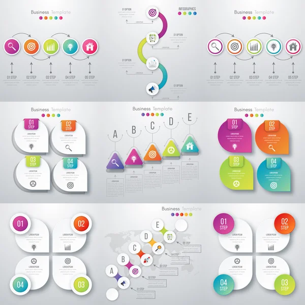 Conjunto com infográficos —  Vetores de Stock