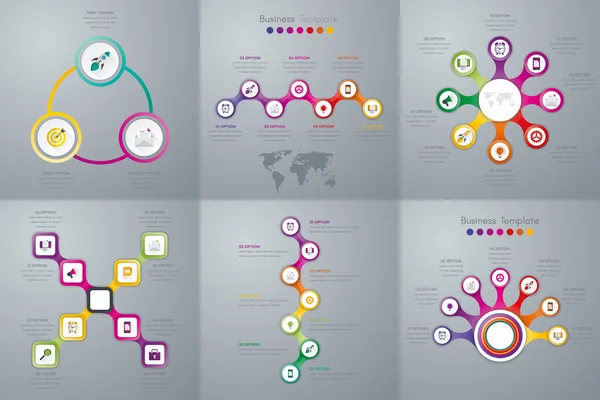 Conjunto com infográficos — Vetor de Stock