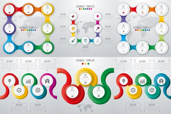 Conjunto com infográficos —  Vetores de Stock