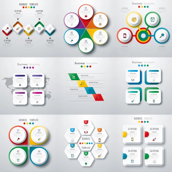 Set mit Infografiken — Stockvektor