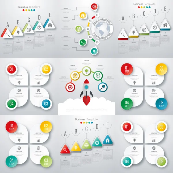 Conjunto com infográficos — Vetor de Stock