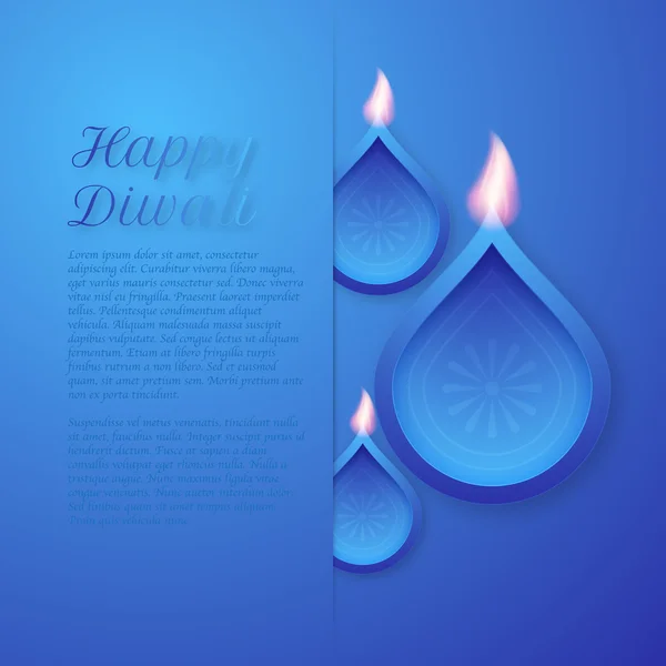 Εικονογράφηση φορέας μια ευτυχισμένη ημέρα Diwali — Διανυσματικό Αρχείο