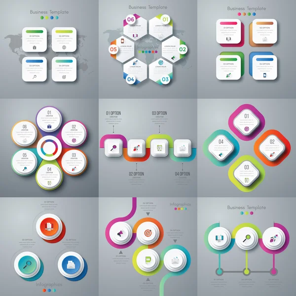 Set mit Infografiken — Stockvektor