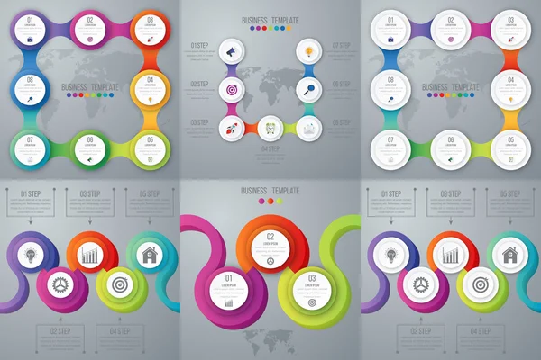 Set mit Infografiken — Stockvektor