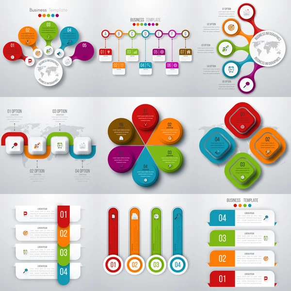 Set mit Infografiken — Stockvektor