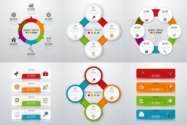 Set mit Infografiken — Stockvektor