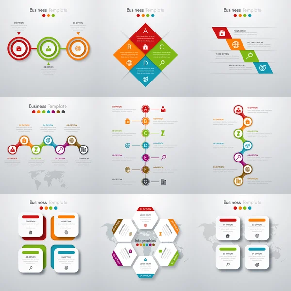 Set mit Infografiken — Stockvektor