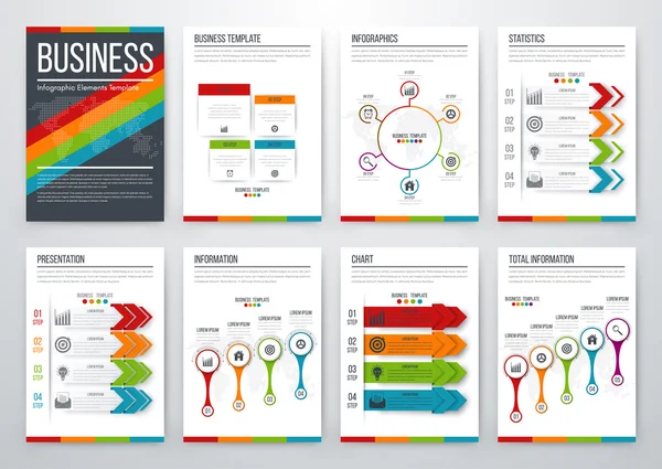 Concepto moderno de vector infográfico — Archivo Imágenes Vectoriales