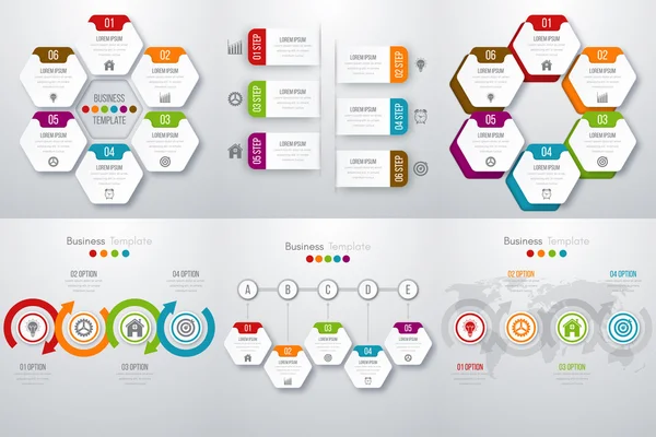 Conjunto com infográficos — Vetor de Stock