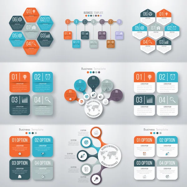 Set con infografías — Vector de stock