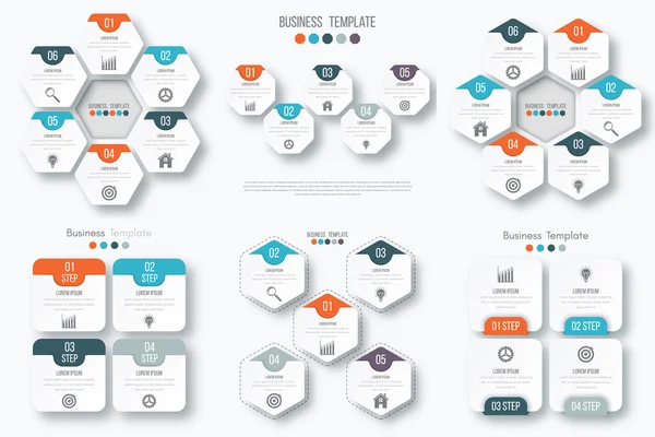 Set mit Infografiken — Stockvektor