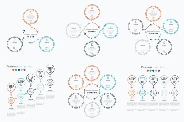 Set con infografías — Archivo Imágenes Vectoriales