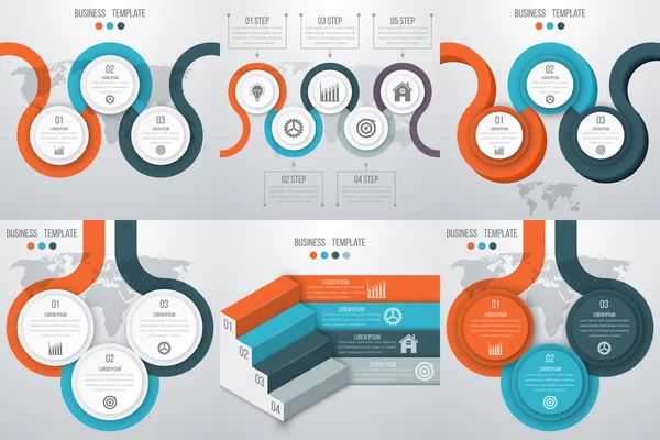 Conjunto com infográficos —  Vetores de Stock