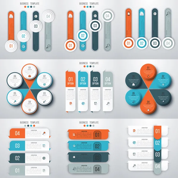 Set con infografías — Archivo Imágenes Vectoriales