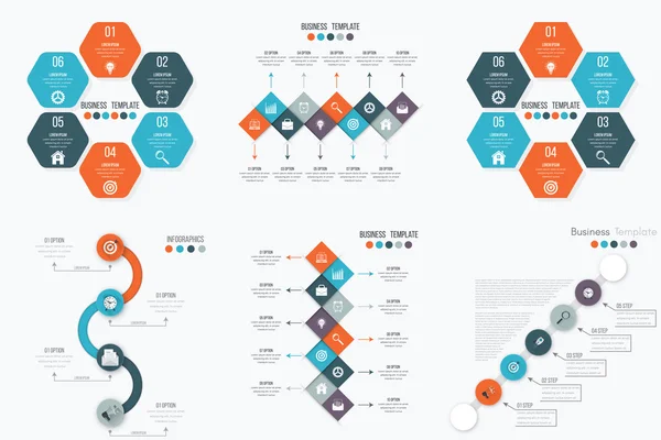 Set mit Infografiken — Stockvektor