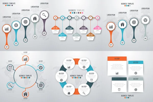 Set mit Infografiken — Stockvektor