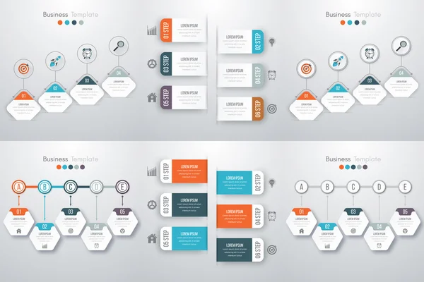 Set avec infographies — Image vectorielle