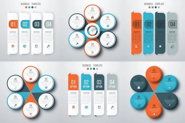 Conjunto com infográficos —  Vetores de Stock