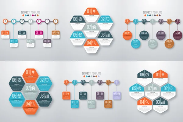 Set con infografías — Vector de stock