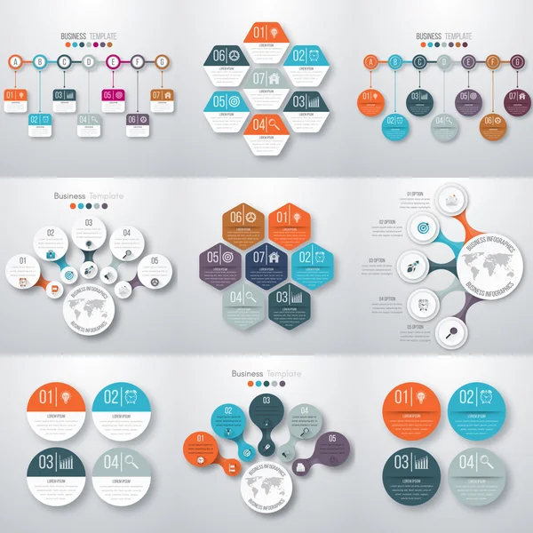 Set con infografías — Archivo Imágenes Vectoriales