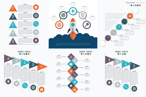 Conjunto com infográficos — Vetor de Stock