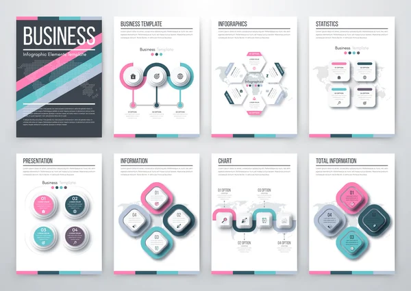 Concepto moderno de vector infográfico — Vector de stock