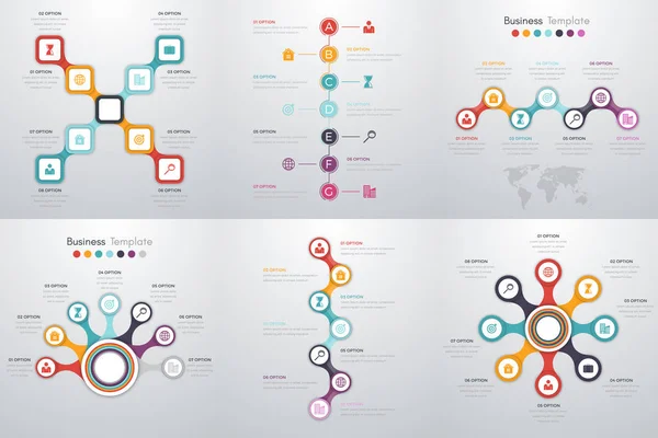 Set avec infographies — Image vectorielle