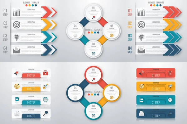 Conjunto com infográficos — Vetor de Stock