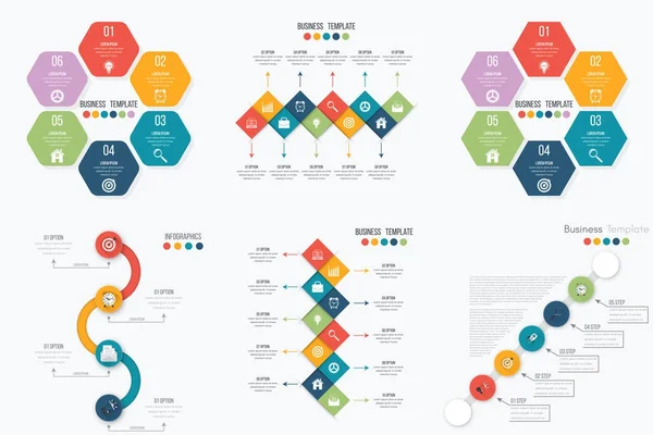 Set mit Infografiken — Stockvektor