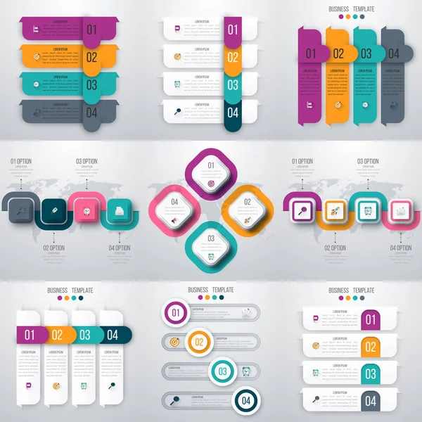 Set mit Infografiken — Stockvektor