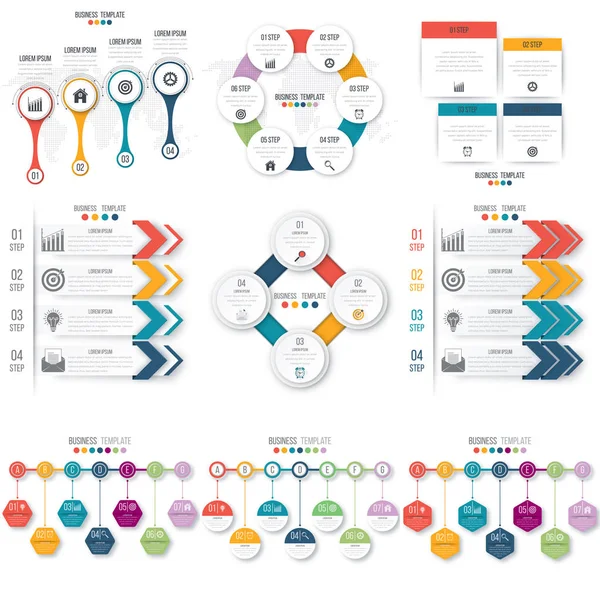 Set met infographics — Stockvector