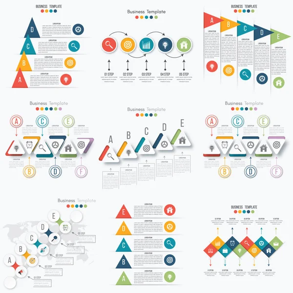 Set mit Infografiken — Stockvektor