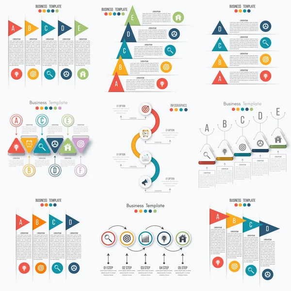 Sada s infografika — Stockový vektor