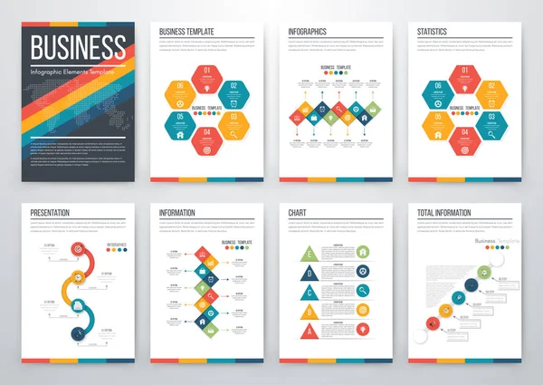 Concepto moderno de vector infográfico — Archivo Imágenes Vectoriales